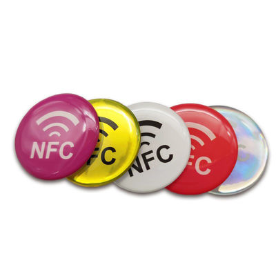 Бирка ISO14443A эпоксидной смолы карты 13.56MHZ Nfc эпоксидной смолы диаметра 30mm